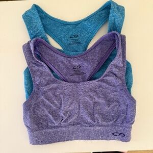 Set of 2 Champion Sports Bras Purple + Blue